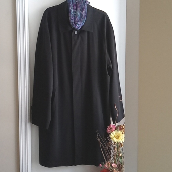 Pronto Uomo | Mens Black Italian Trench Coat - Picture 2 of 10